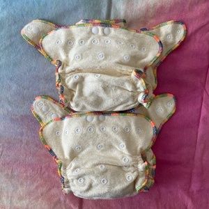 Ecoable Hemp Overnight Fitted Cloth Diaper, 2 Pack